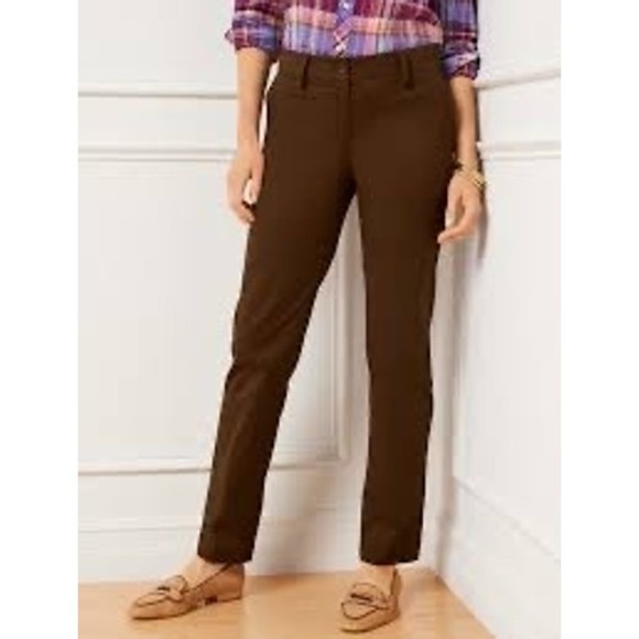 Talbots Pants - Talbots The Perfect Chino Women's Brown Straight Leg Pants Size 8